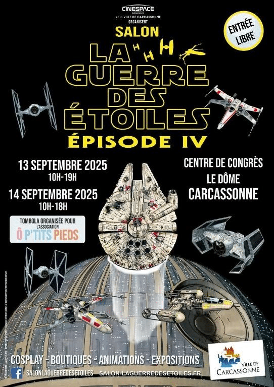 Affiche salon Star Wars à Carcassonne, septembre 2025.